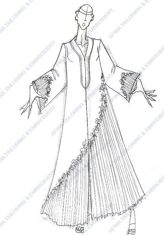 Embroidered Abaya | AF-51048-ABY-E