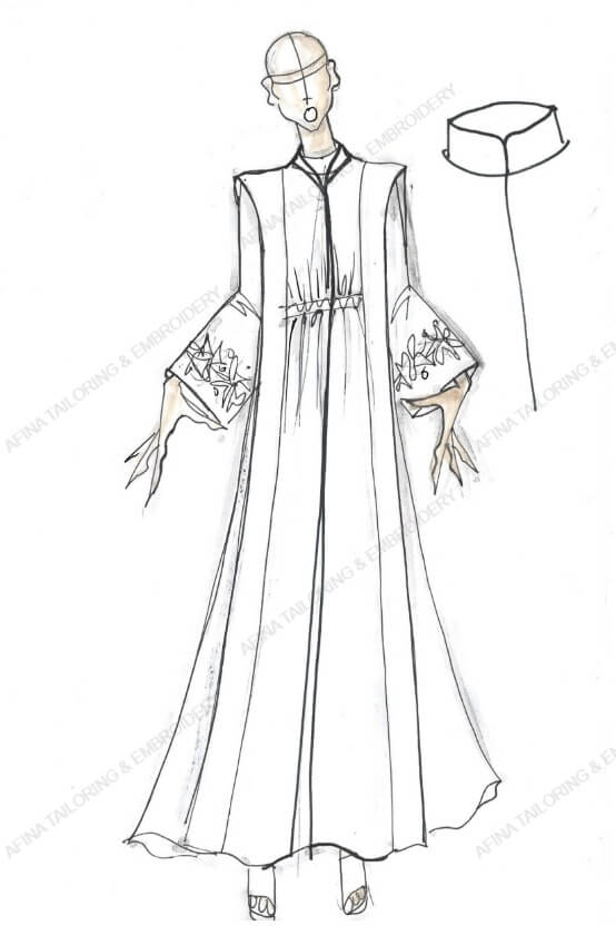 Embroidered Abaya | AF-50008-ABY-E