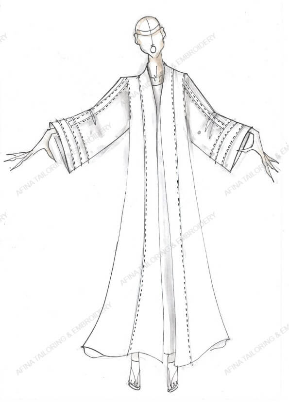 Embroidered Abaya | AF-50020-ABY-E