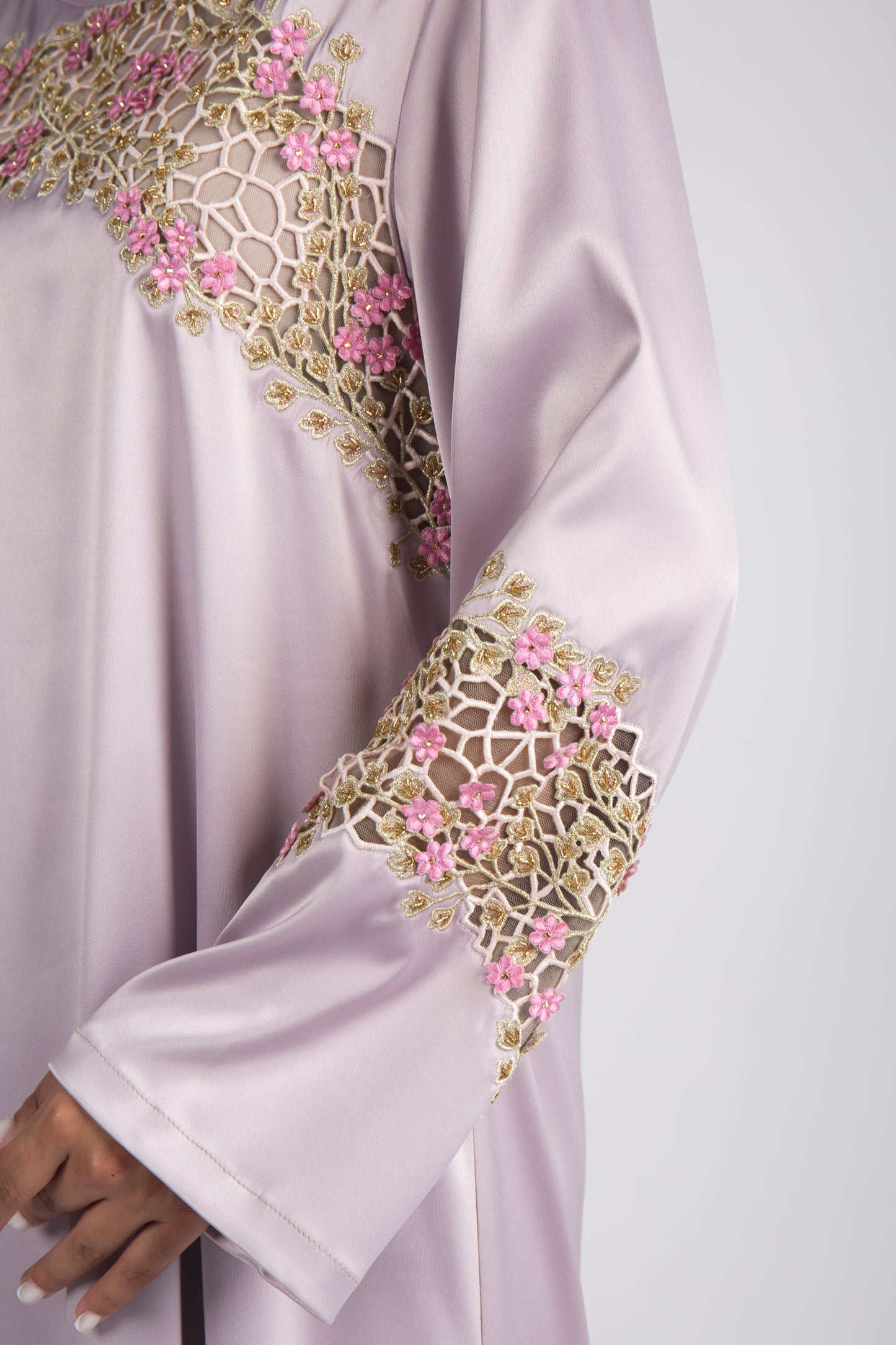 Eid dress kandoora جلابية Jellabiya jalabiya celebration embroidered dress maxi dress lace