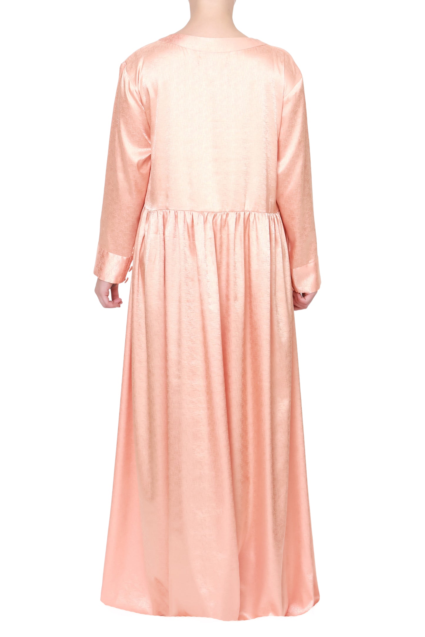 Beautiful orange silk jacquard dress perfect for adding a pop of color to your wardrobe