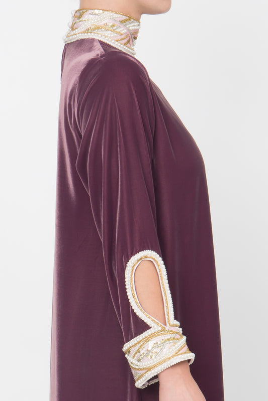 Velvet Silk Dress | AF-5012-VS